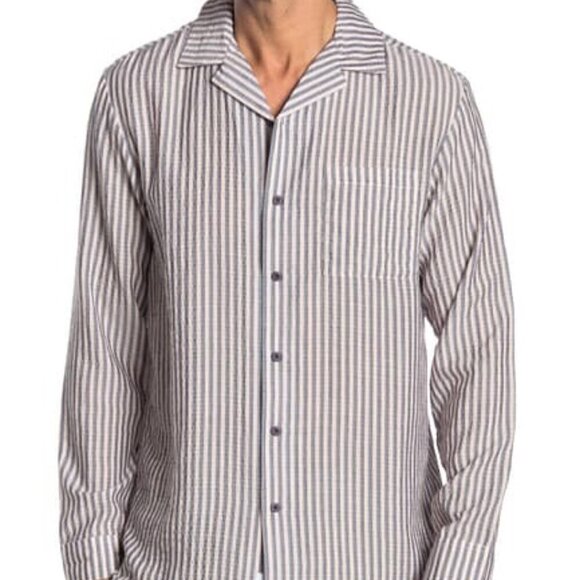 Onia Striped Long Sleeve Shirt - Picture 1 of 2